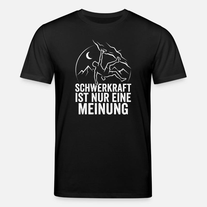 Klettern, Bouldern, Bergsteigen, Retro, Kletterer, - Stanley/Stella Unisex Bio-T-Shirt CREATOR  - Schwarz