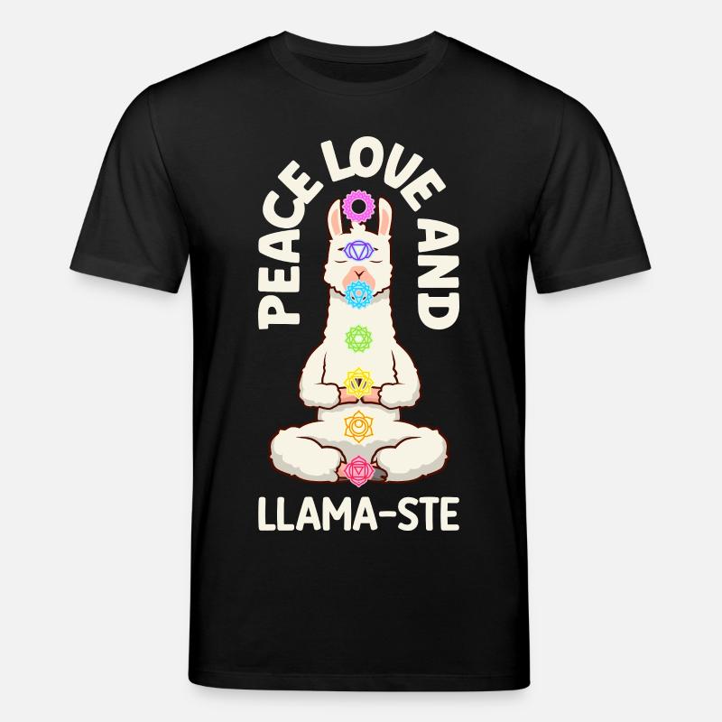Chakra Humor - Llama Spirit Peace - Stanley/Stella Unisex Bio-T-Shirt CREATOR  - Schwarz