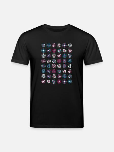 flowers 3col vers2 - Stanley/Stella Unisex Bio-T-Shirt CREATOR - Schwarz