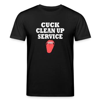 Cuckold cuck clean up service - Stanley/Stella CREATOR Unisex Organic T-Shirt - black - Front - Alina (178cm) & Michal (187cm)