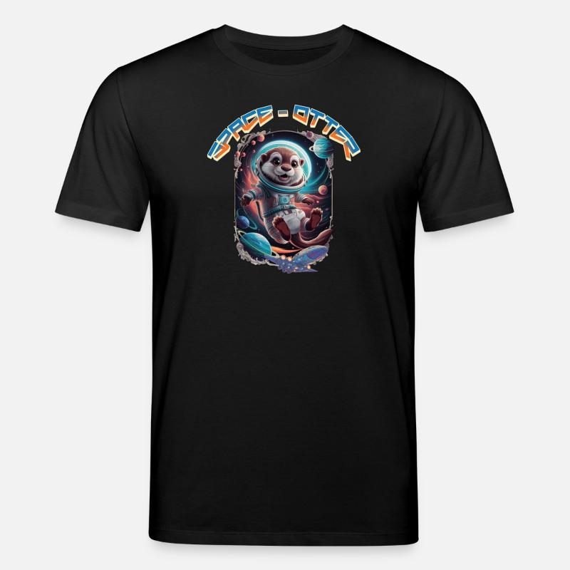 Space Otter - Stanley/Stella Unisex Bio-T-Shirt CREATOR  - Schwarz