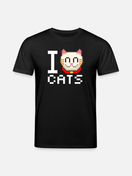 I love cats - Stanley/Stella CREATOR Unisex Organic T-Shirt - black