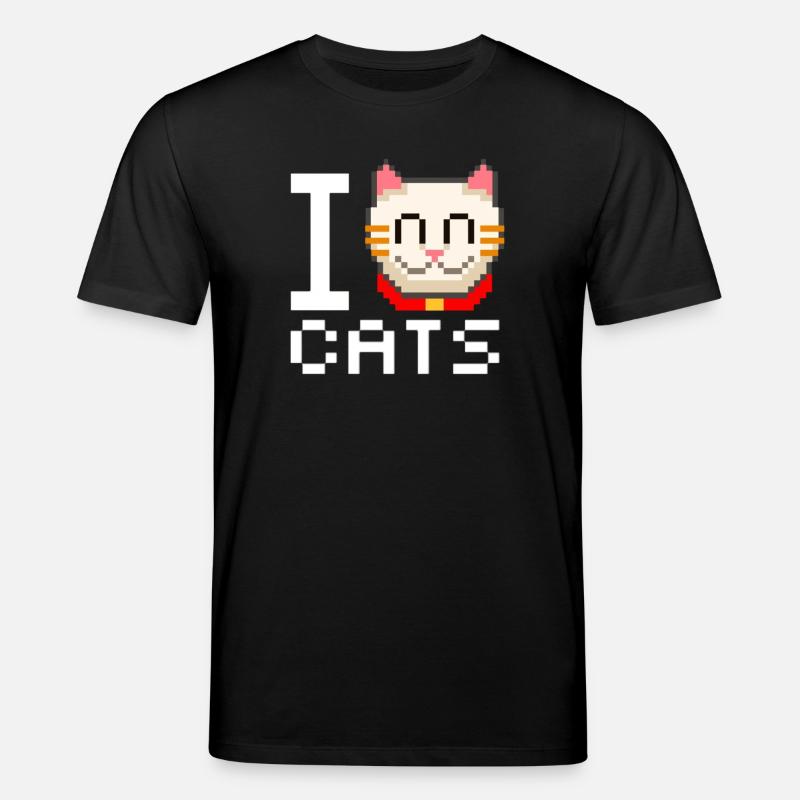 I Love Cats - Stanley/Stella Unisex Bio-T-Shirt CREATOR  - Schwarz