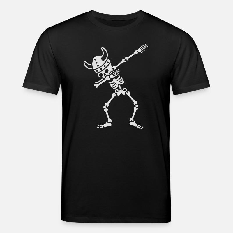 Skeleton Dab Dabbing Viking - T-shirt bio CREATOR Stanley/Stella Unisexe - noir
