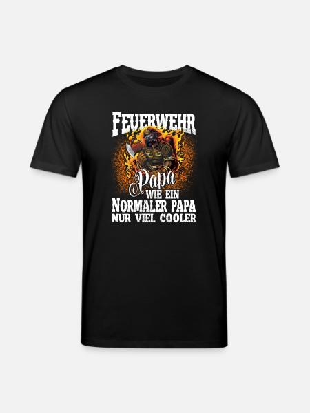 Feuerwehr Papa - Stanley/Stella Unisex Bio-T-Shirt CREATOR  - Schwarz