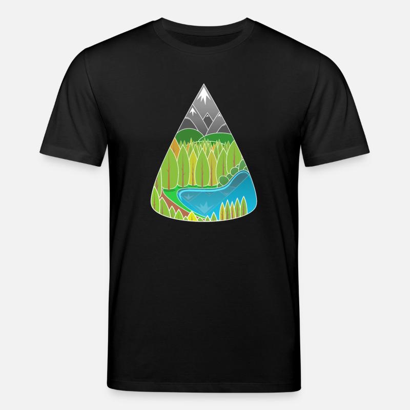 Alpen Bergsee Waldzauber - Stanley/Stella Unisex Bio-T-Shirt CREATOR  - Schwarz