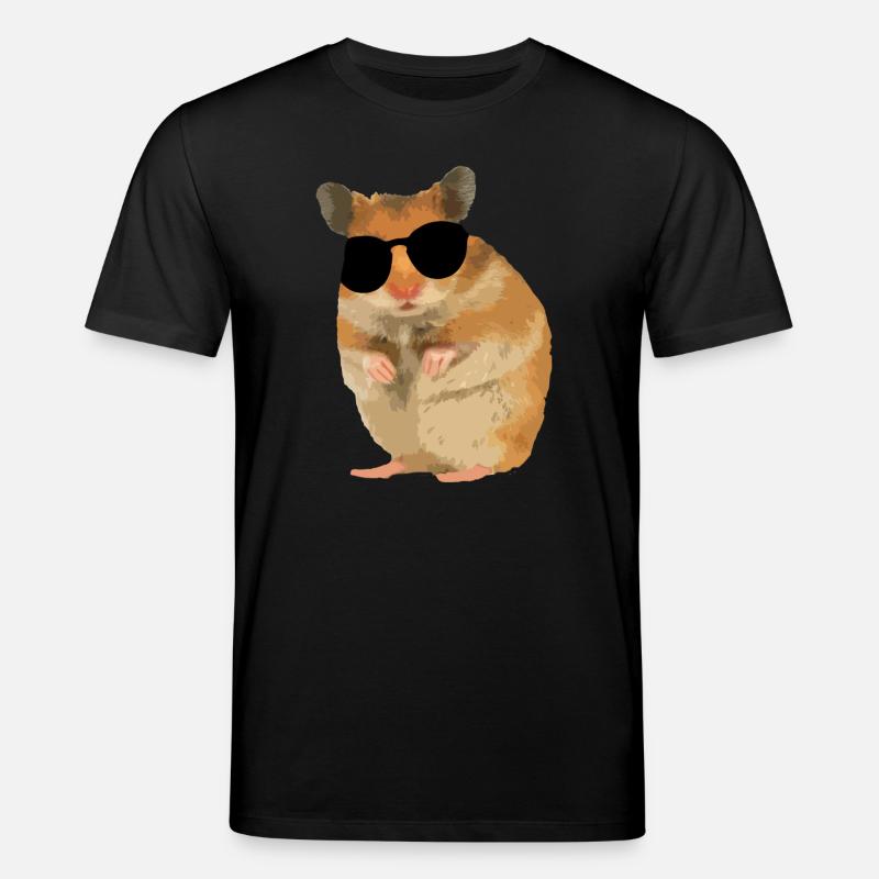 Hamster Menno mit Sonnebrille cool - Stanley/Stella Unisex Bio-T-Shirt CREATOR  - Schwarz