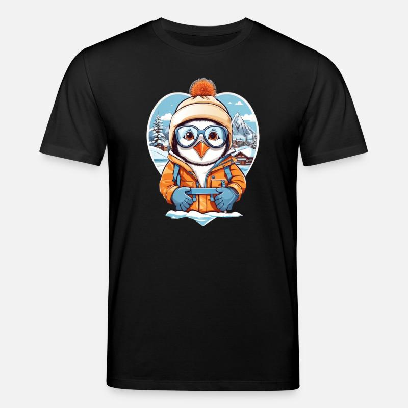Süßer Pinguin - Stanley/Stella Unisex Bio-T-Shirt CREATOR  - Schwarz