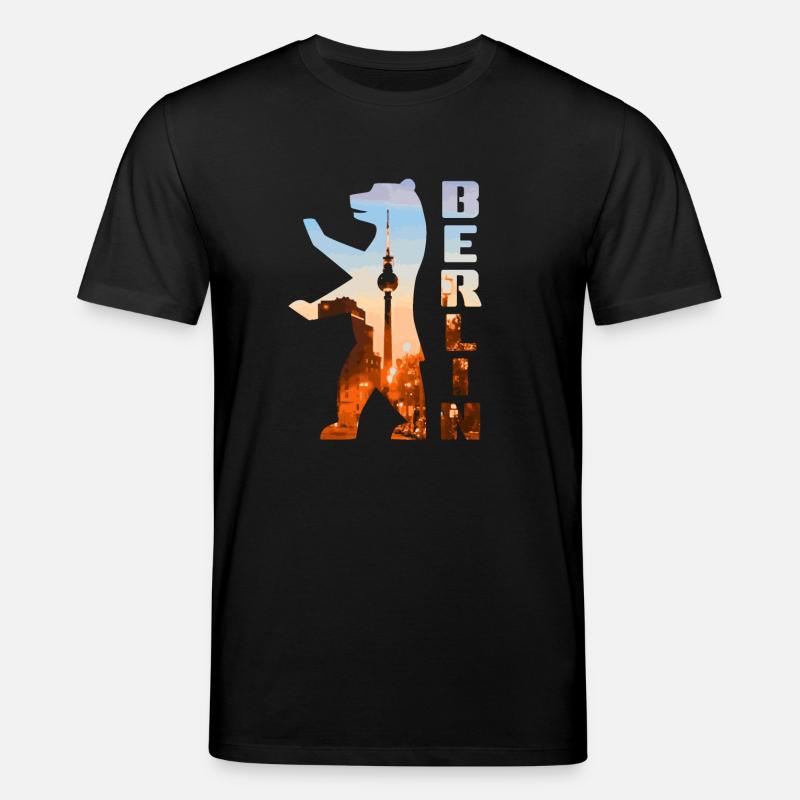Silhouette d’ours de Berlin - T-shirt bio CREATOR Stanley/Stella Unisexe - noir