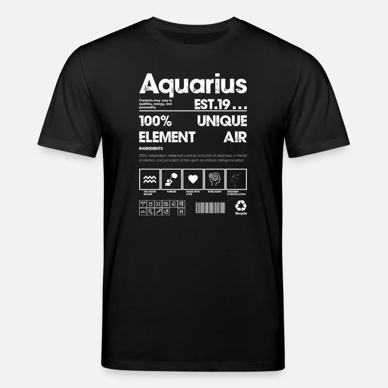 Wassermann Glyphen Neondruck - Stanley/Stella Unisex Bio-T-Shirt CREATOR  - Schwarz