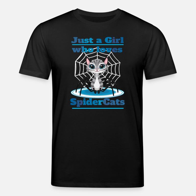 Chat araignées mignonnes - T-shirt bio CREATOR Stanley/Stella Unisexe - noir