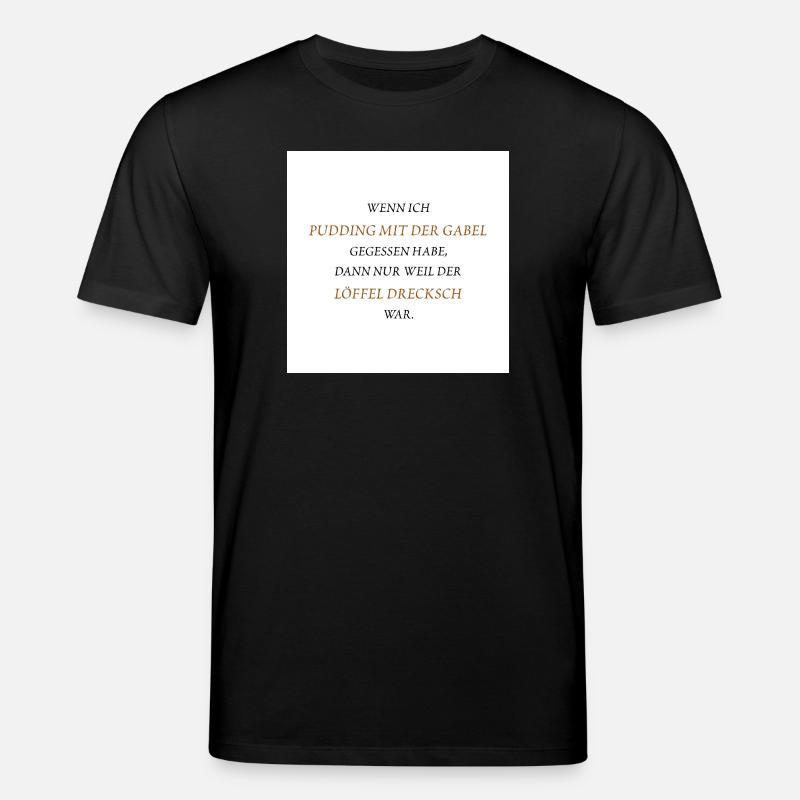 Pudding mit der Gabel - Stanley/Stella Unisex Bio-T-Shirt CREATOR  - Schwarz
