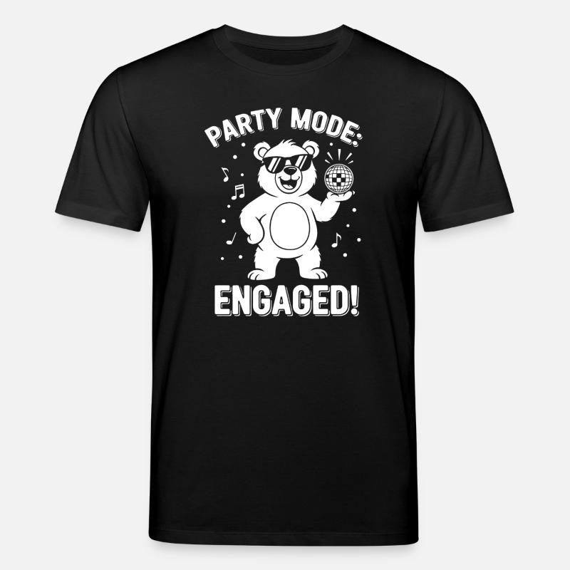 Partymodus Bär: Engaged! - Stanley/Stella Unisex Bio-T-Shirt CREATOR - Schwarz