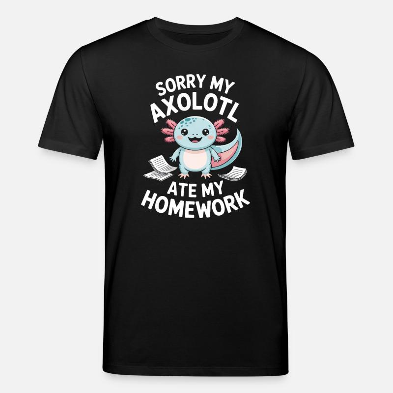 Axolotl Homework Heist - Stanley/Stella CREATOR Unisex Organic T-Shirt - black
