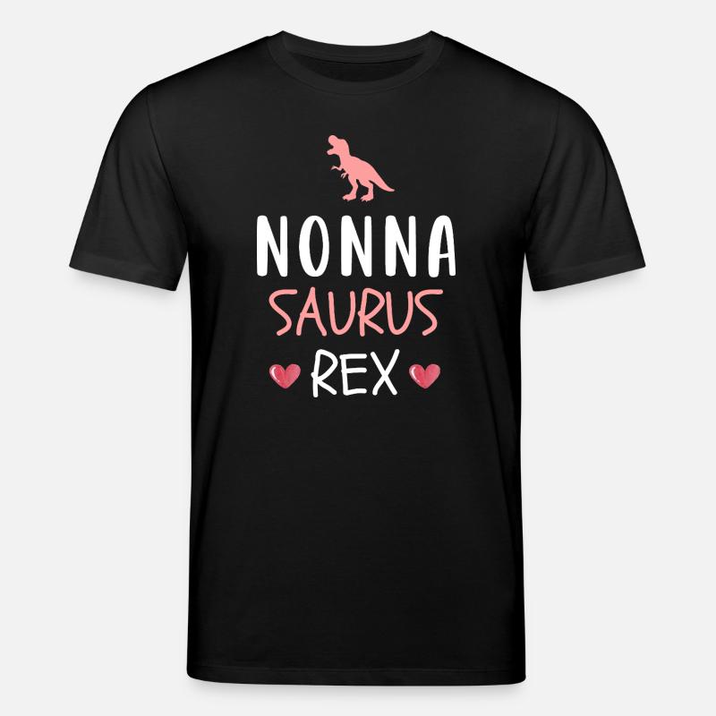 Nonnasaurus Rex - Cute Nonna Dinosaur - Stanley/Stella CREATOR Unisex Organic T-Shirt - black