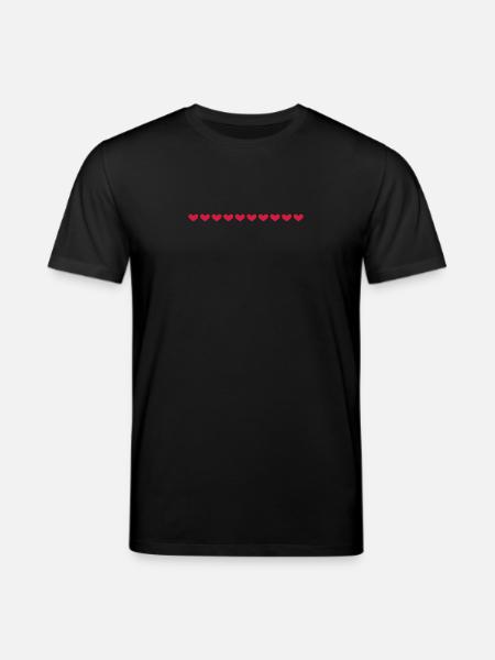 Ligne coeur petit ornement de tiret coeur - T-shirt bio CREATOR Stanley/Stella Unisexe - noir