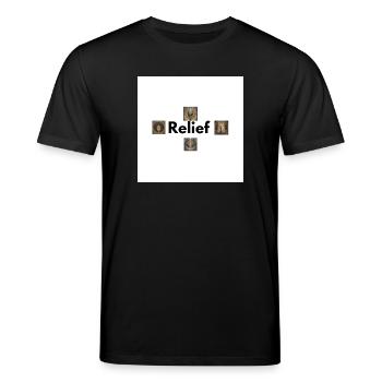 RELIEF - Stanley/Stella Unisex Bio-T-Shirt CREATOR  - Schwarz - Vorne - Alina (178cm) & Michal (187cm)