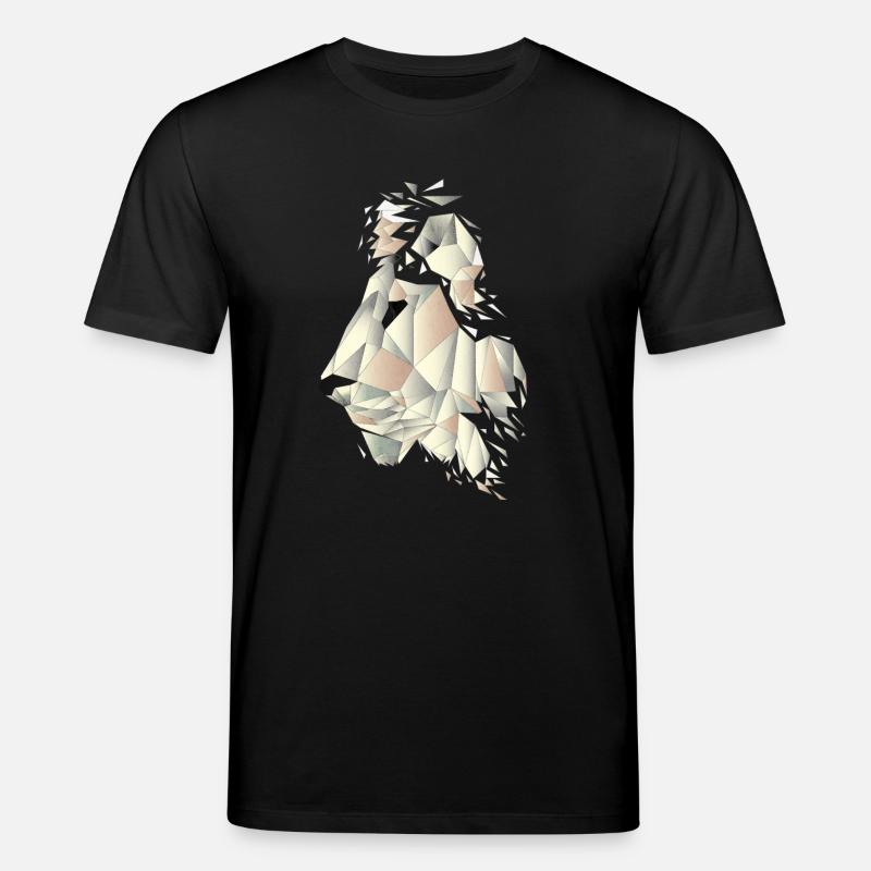 geometrischer Löwe - Stanley/Stella Unisex Bio-T-Shirt CREATOR  - Schwarz