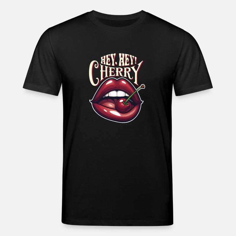 Hey, hey! Kirsche - Stanley/Stella Unisex Bio-T-Shirt CREATOR  - Schwarz
