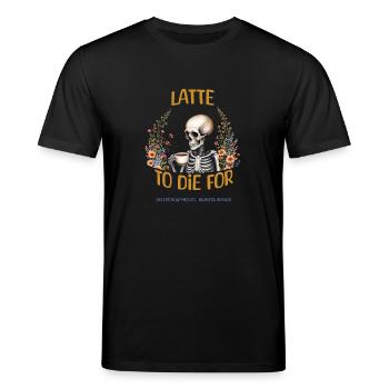 Latte à tomber par terre - T-shirt bio CREATOR Stanley/Stella Unisexe - noir - Devant - Alina (178cm) & Michal (187cm)