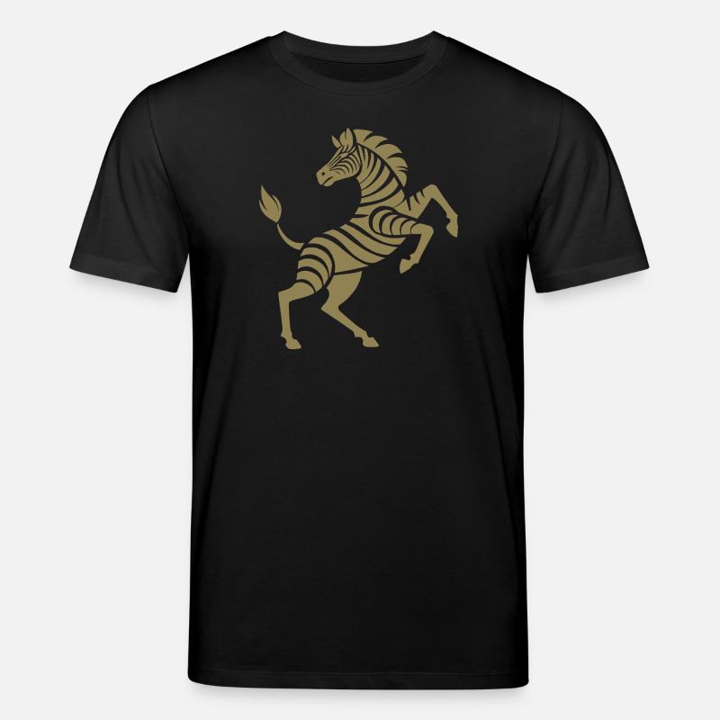 Zebra Hufe hoch Kunststück Silhouette - Stanley/Stella Unisex Bio-T-Shirt CREATOR  - Schwarz