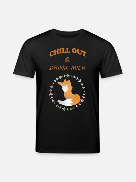 Chill Out and Drink Milk - Stanley/Stella CREATOR Unisex Organic T-Shirt - black