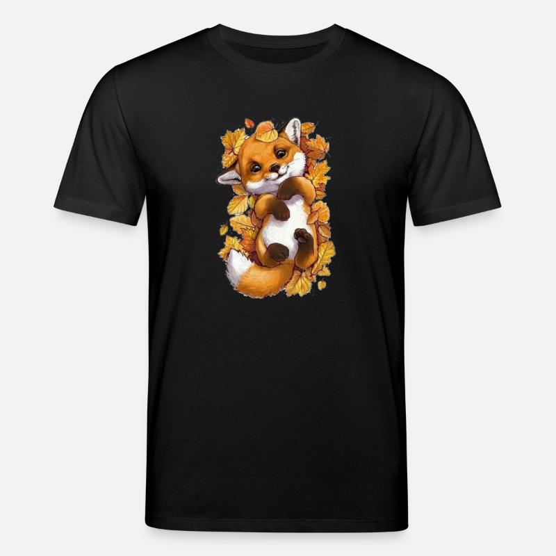 Cute baby fox - Stanley/Stella Unisex Bio-T-Shirt CREATOR  - Schwarz