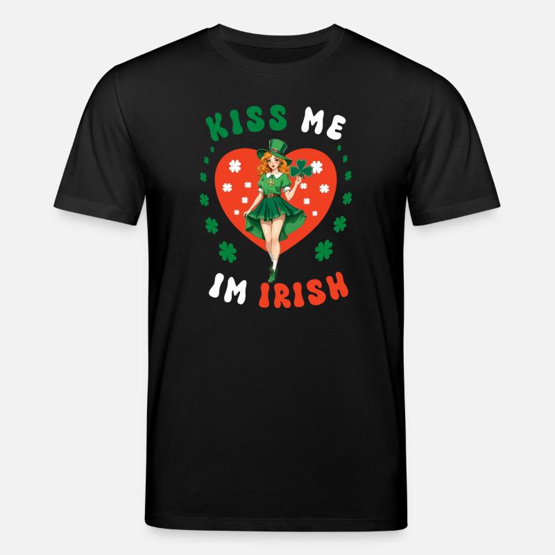 Küss mich, ich bin Irin - Stanley/Stella Unisex Bio-T-Shirt CREATOR  - Schwarz