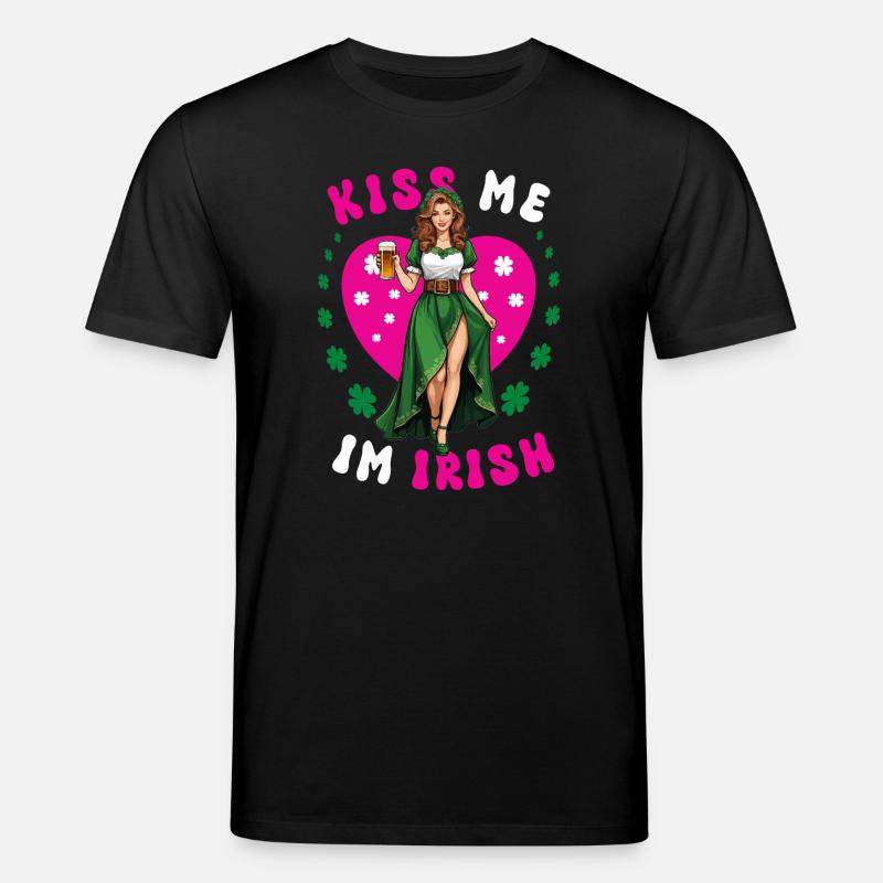 Küss mich, ich bin Irin - Stanley/Stella Unisex Bio-T-Shirt CREATOR  - Schwarz
