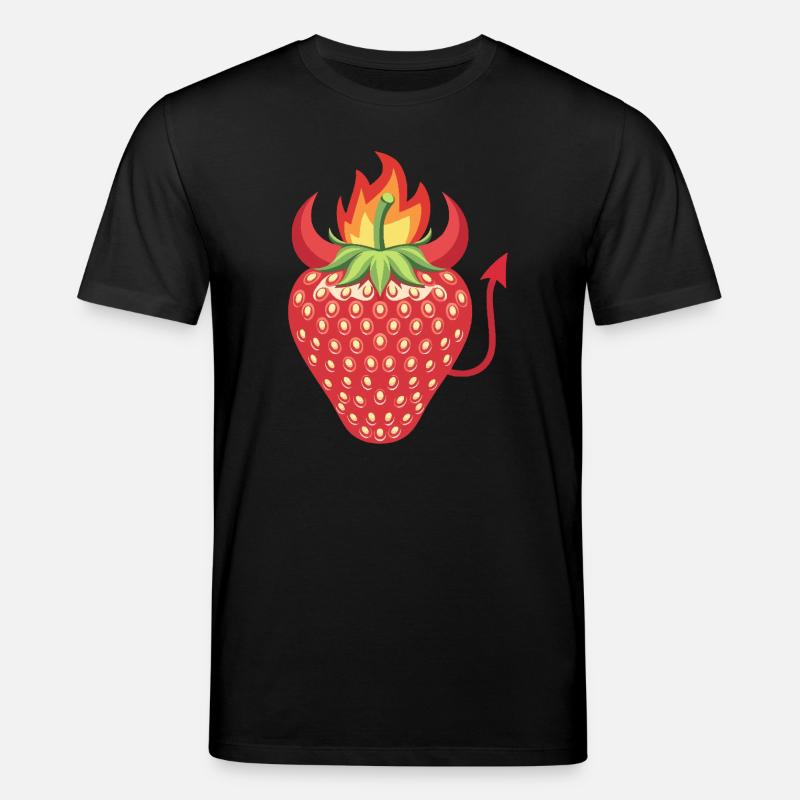 Teuflische Erdbeere - Stanley/Stella Unisex Bio-T-Shirt CREATOR  - Schwarz