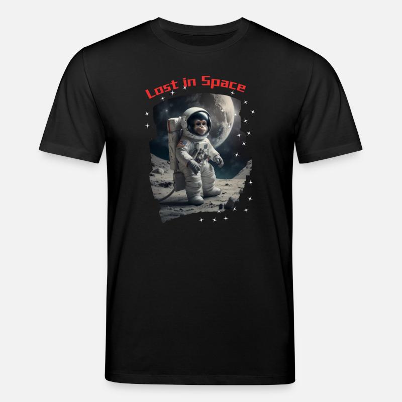 Lost in Space - Affe als Astronaut - Stanley/Stella Unisex Bio-T-Shirt CREATOR  - Schwarz