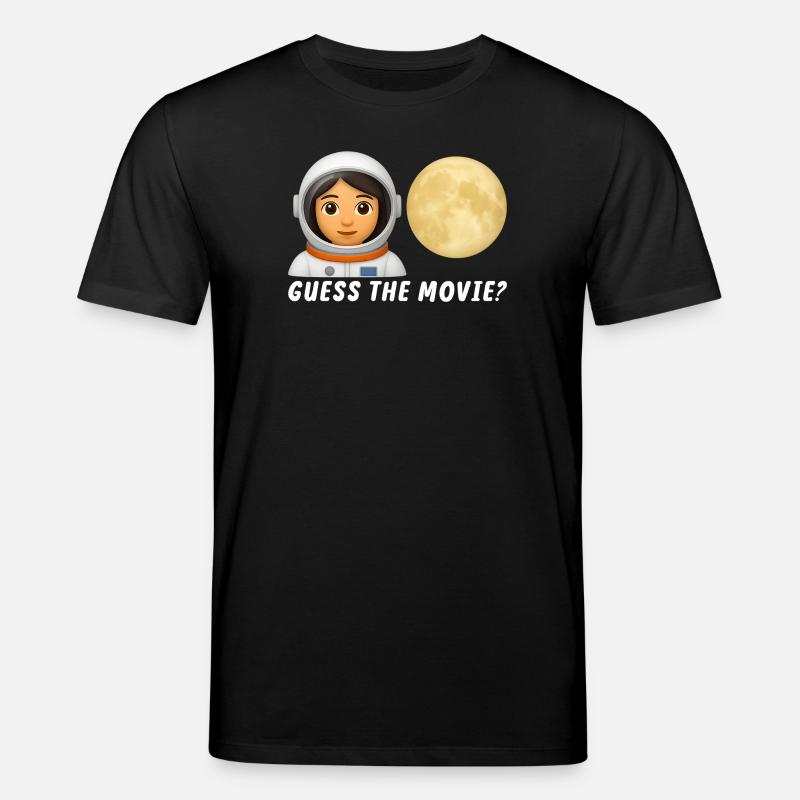Weltraum-Explorer mit Mondbild - Stanley/Stella Unisex Bio-T-Shirt CREATOR  - Schwarz