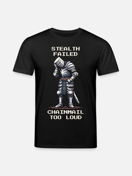Stealth failed | Chainmail too loud - Knight - Stanley/Stella CREATOR Unisex Organic T-Shirt - black