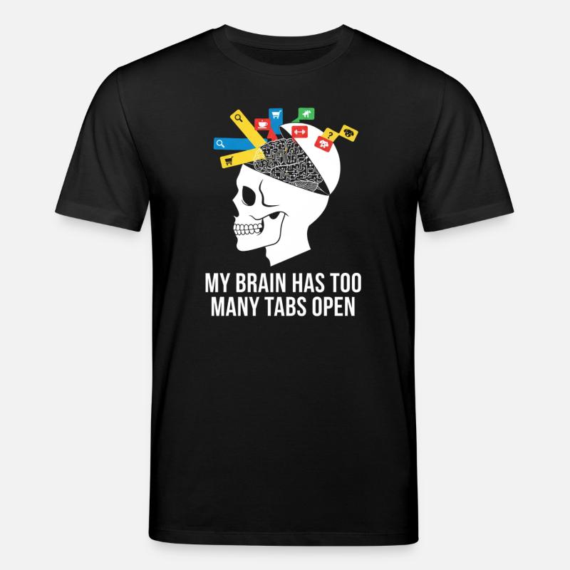Tabs öffnen Schädelhirn Meme - Stanley/Stella Unisex Bio-T-Shirt CREATOR - Schwarz