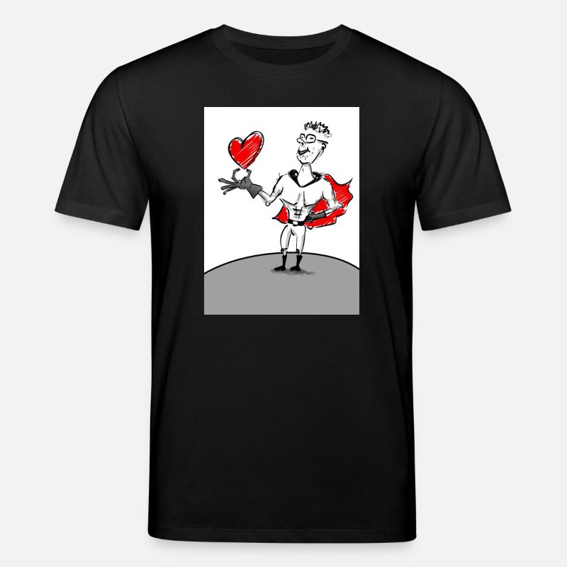 Herzheld: Superheld mit Herz - Stanley/Stella Unisex Bio-T-Shirt CREATOR  - Schwarz