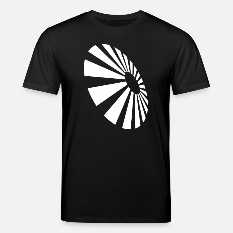 Spiralfächer-monochromes Muster - Stanley/Stella Unisex Bio-T-Shirt CREATOR - Schwarz