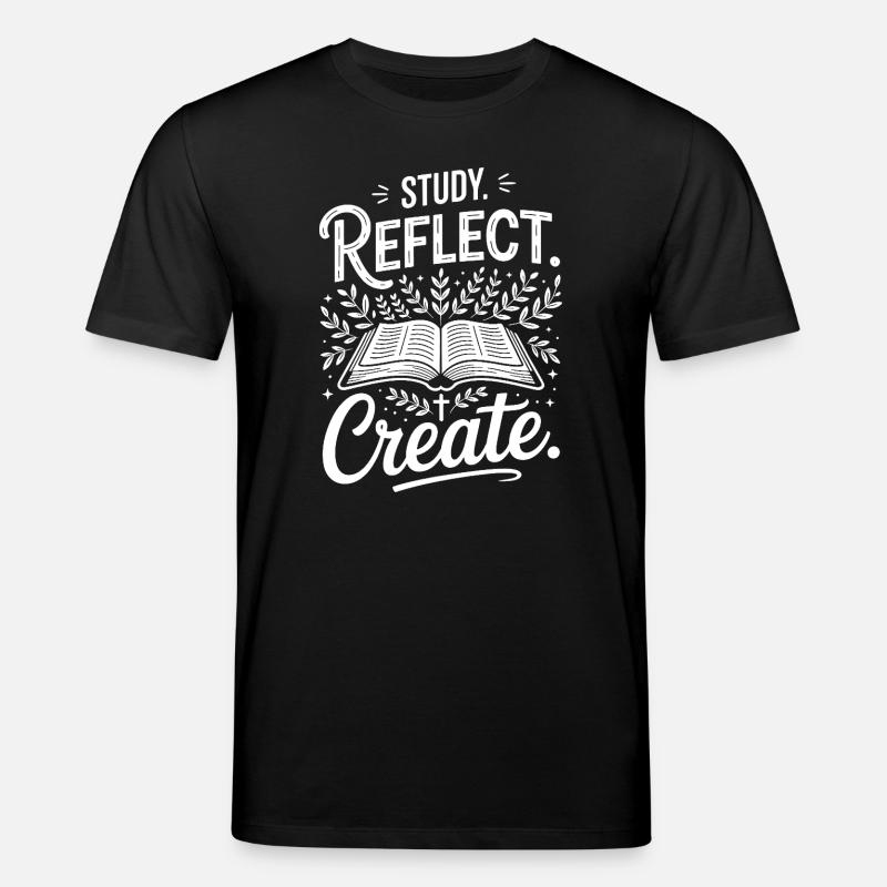 Study Reflect Create OpenBook Motif - Stanley/Stella CREATOR Unisex Organic T-Shirt - black