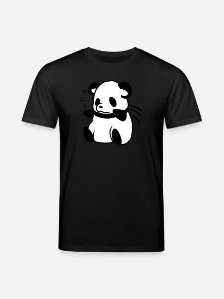 Get up! Panda - Stanley/Stella Unisex Bio-T-Shirt CREATOR  - Schwarz