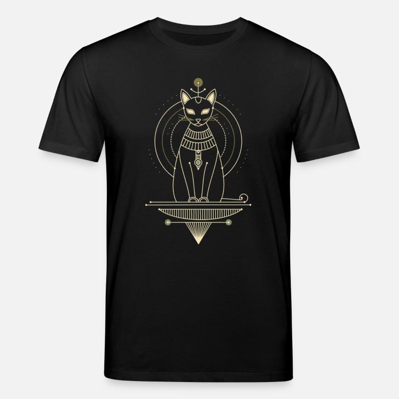 Chat égyptien Bastet - T-shirt bio CREATOR Stanley/Stella Unisexe - noir