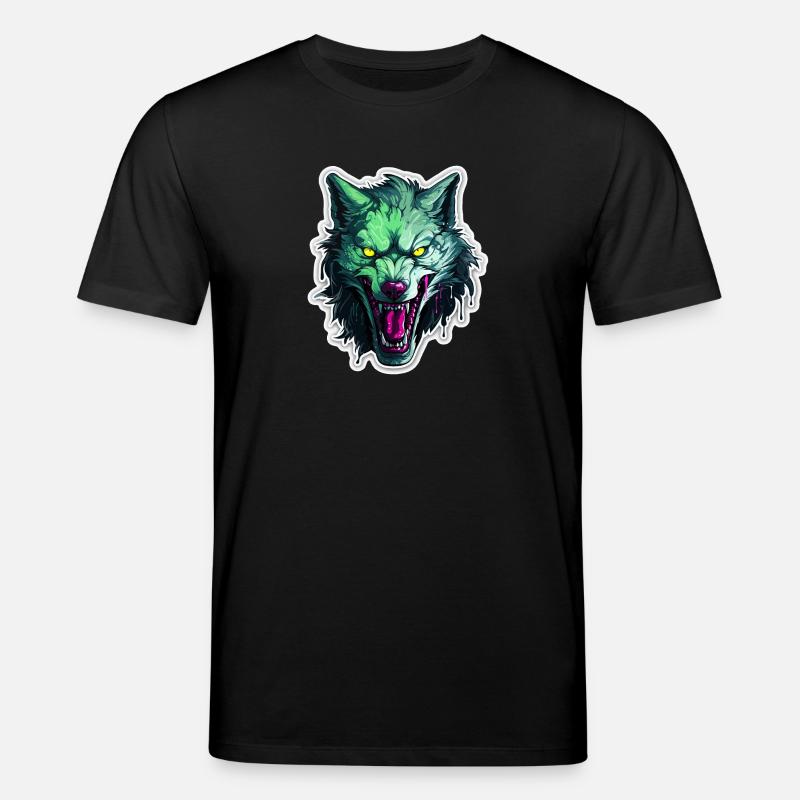 Loup - Illustration - T-shirt bio CREATOR Stanley/Stella Unisexe - noir
