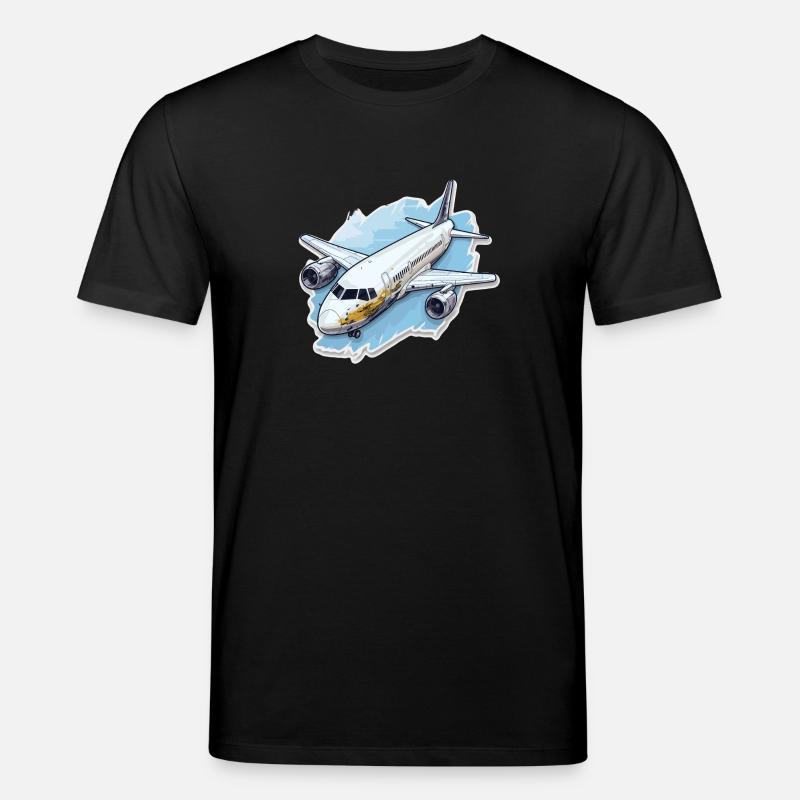 Avion - illustration - T-shirt bio CREATOR Stanley/Stella Unisexe - noir