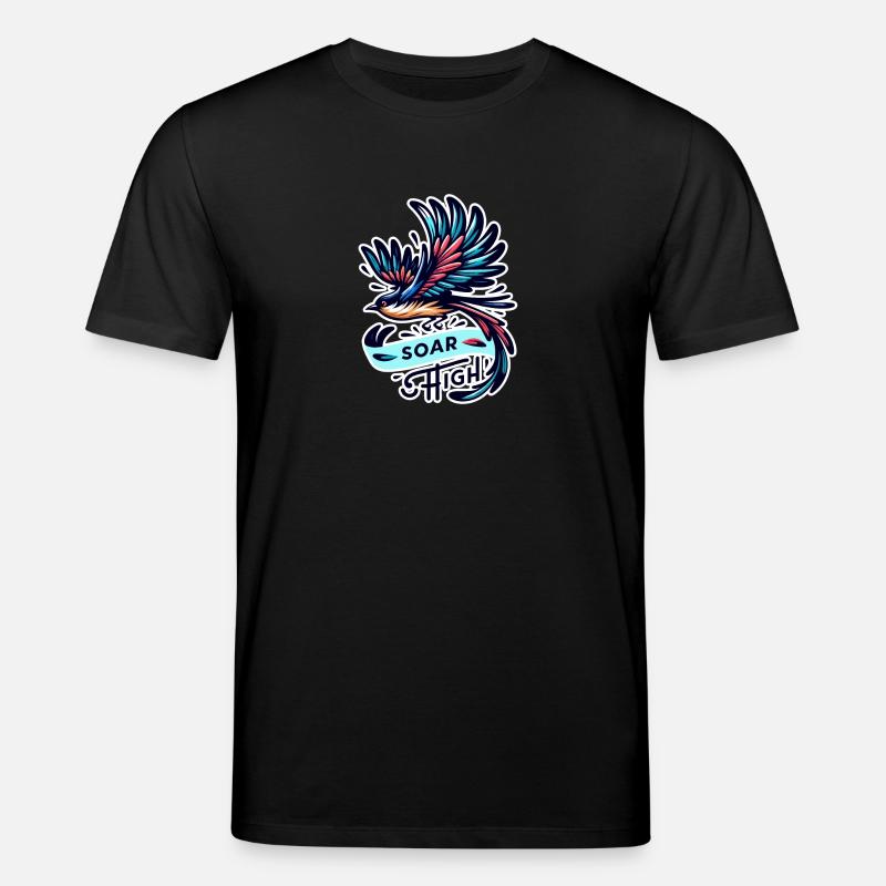 Soar High - Illustration d’oiseau - T-shirt bio CREATOR Stanley/Stella Unisexe - noir