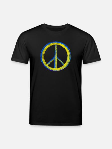 Peace for Ukraine - Stanley/Stella CREATOR Unisex Organic T-Shirt - black