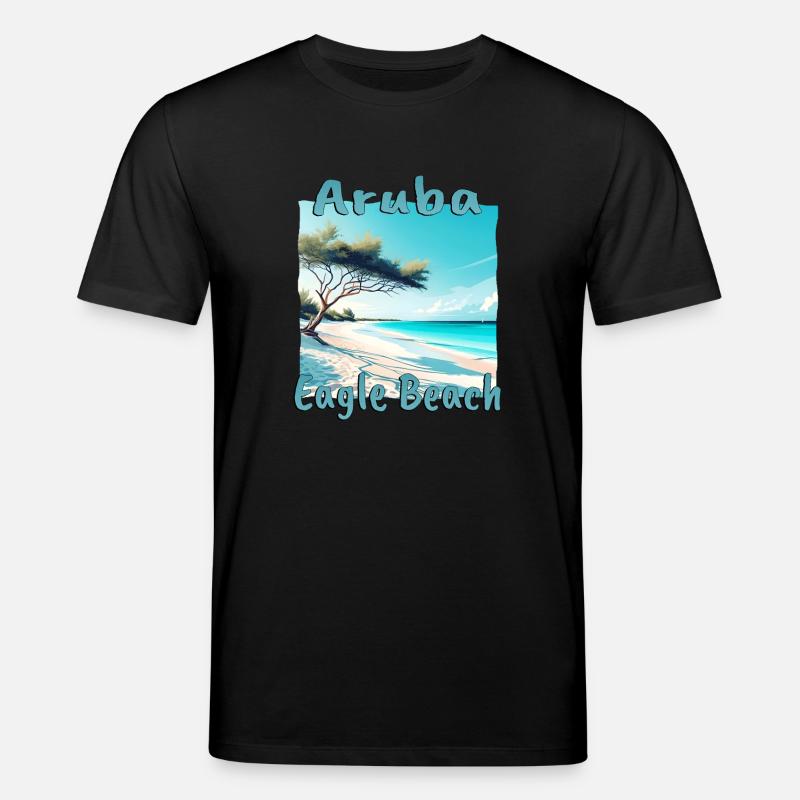 Aruba Urlaub Eagle Beach Design - Stanley/Stella Unisex Bio-T-Shirt CREATOR  - Schwarz