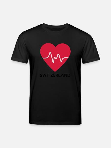 Heart Switzerland - Stanley/Stella CREATOR Unisex Organic T-Shirt - black