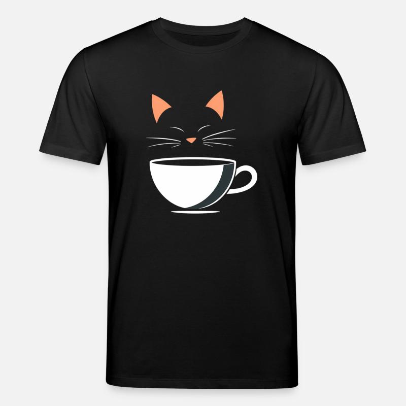 Café Kitty - Stanley/Stella Unisex Bio-T-Shirt CREATOR  - Schwarz