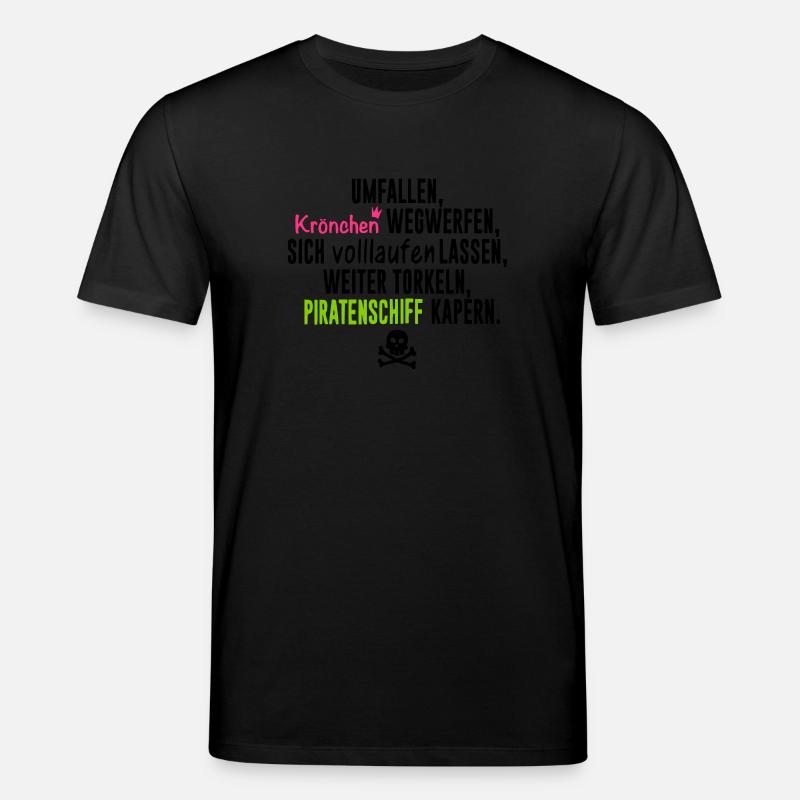 Krönchen vs Piratenschiff - Stanley/Stella Unisex Bio-T-Shirt CREATOR  - Schwarz