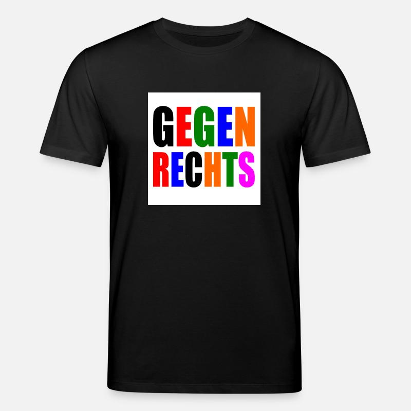 Gegen rechts - Stanley/Stella Unisex Bio-T-Shirt CREATOR  - Schwarz