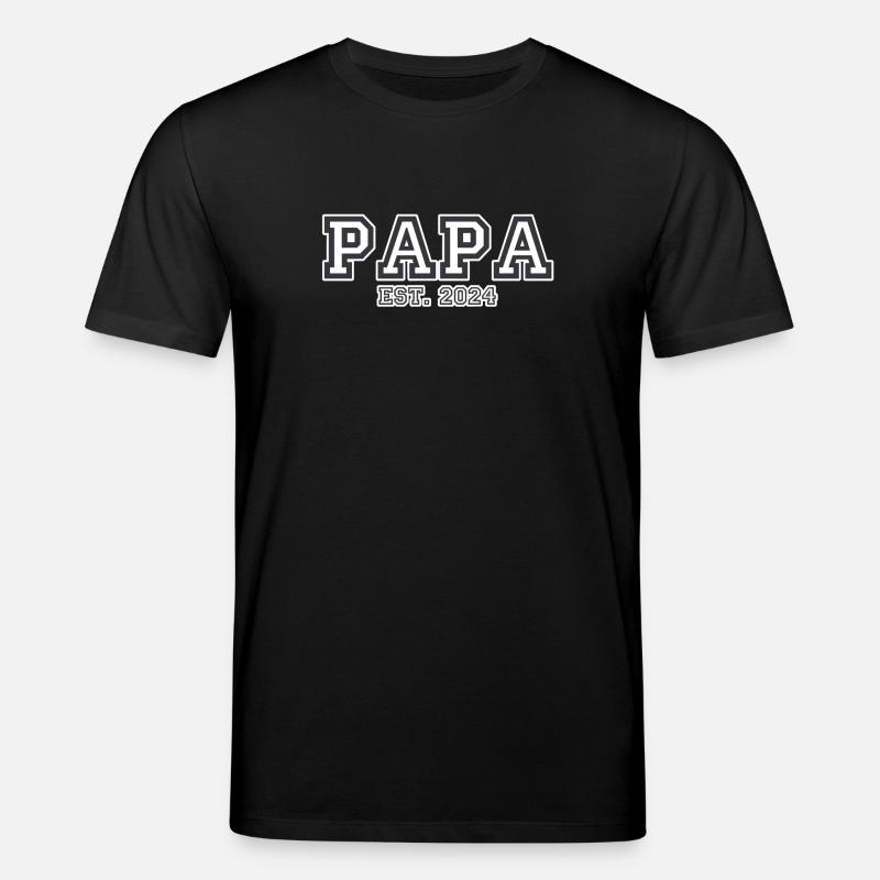 PAPA EST. 2024 - Stanley/Stella Unisex Bio-T-Shirt CREATOR - Schwarz