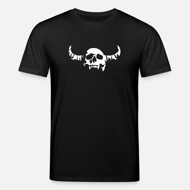 devil_skull_042013_a_1c - T-shirt bio CREATOR Stanley/Stella Unisexe - noir